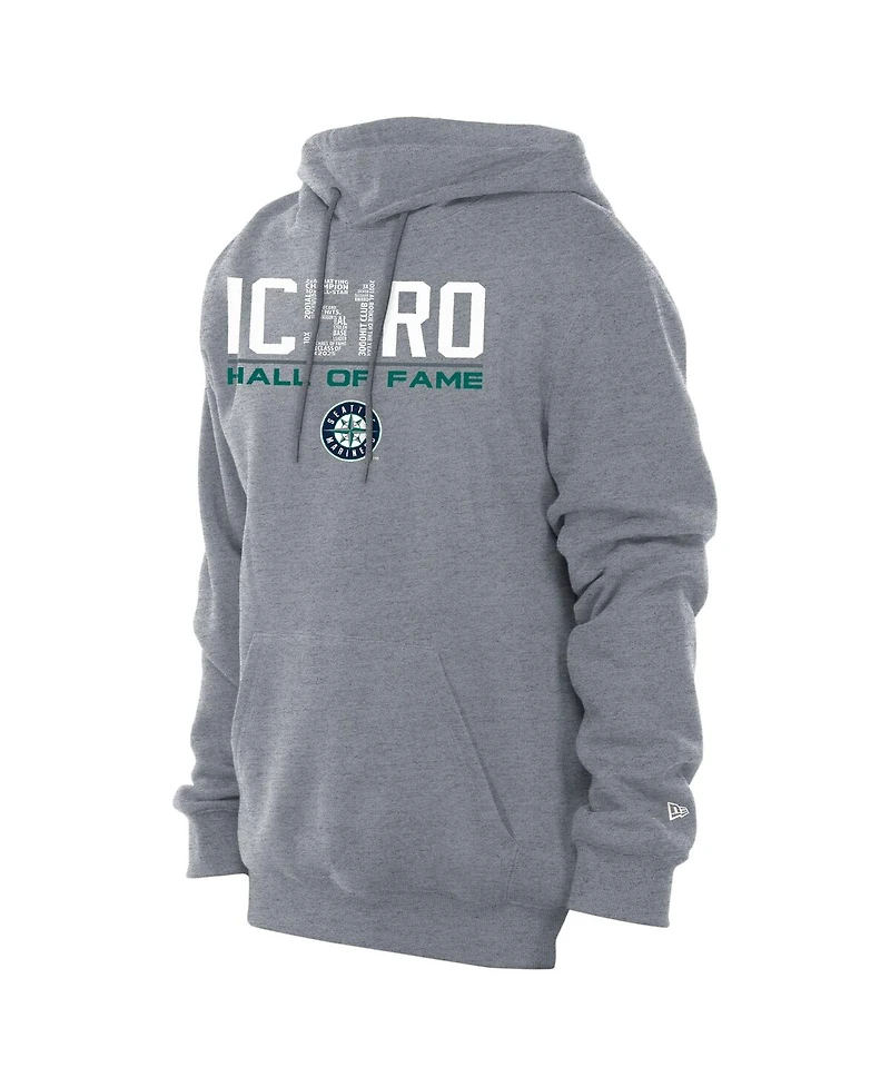 New Era Men's Ichiro Suzuki Gray Seattle Mariners 2025 National Baseball Hall of Fame Pullover Hoodie
