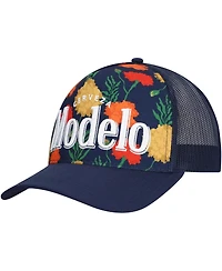 Lids Men's Navy Modelo A-Frame Floral Trucker Adjustable Hat