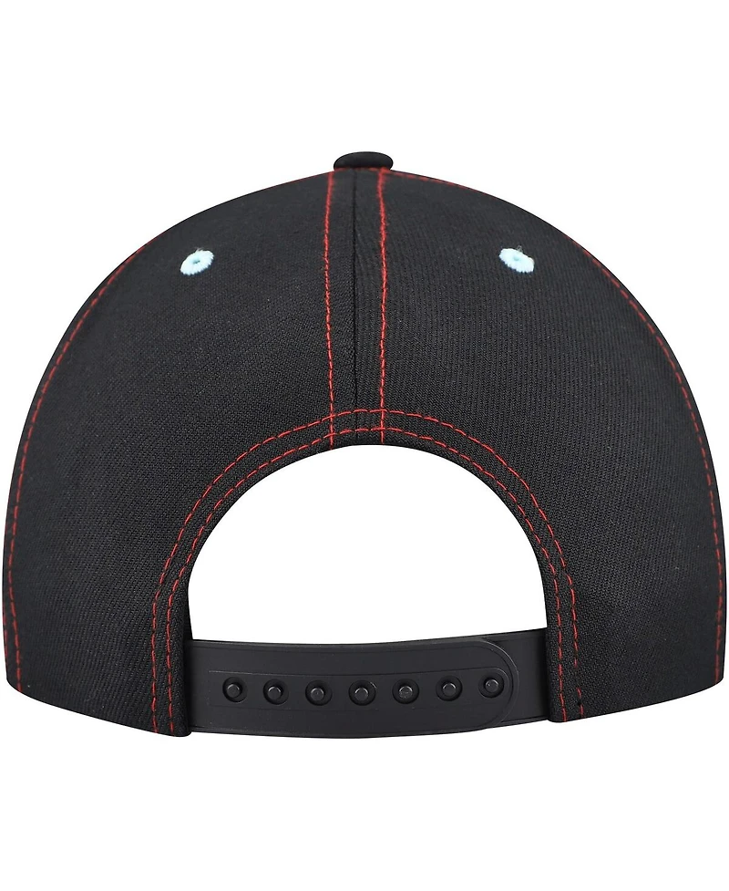Lids Big Boys and Girls Black Iron Man Glow-in-the-Dark Snapback Hat