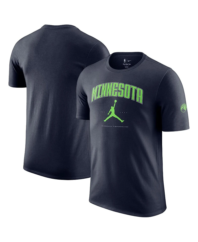 Jordan Men's and Women's Navy Minnesota Timberwolves Essential Cities T-Shirt