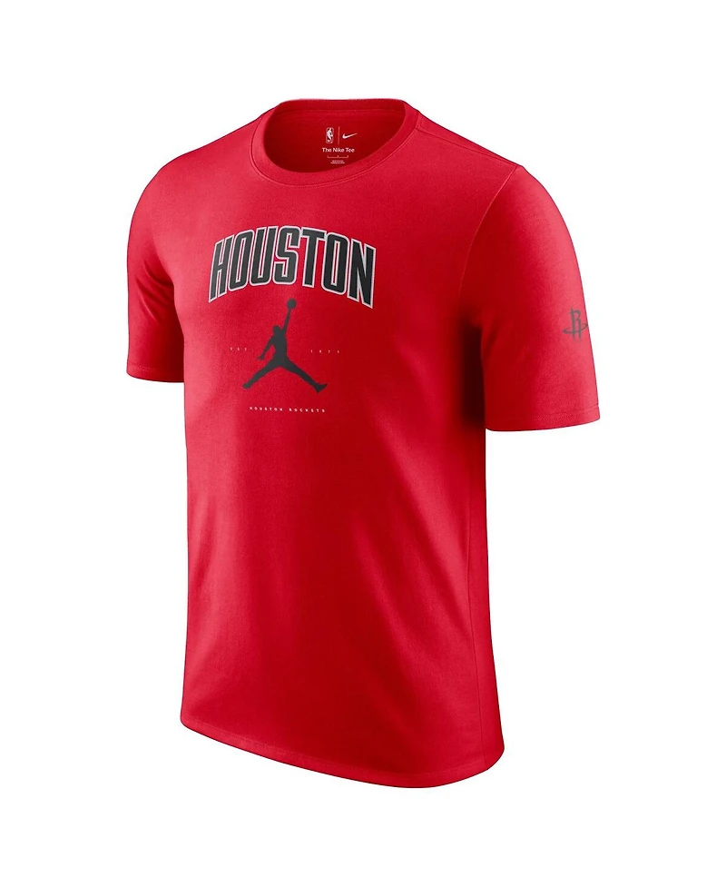 Jordan Men's and Women's Red Houston Rockets Essential Cities T-Shirt