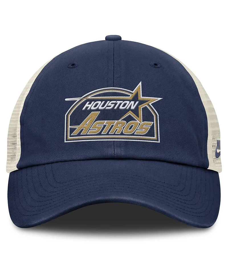 Nike Men's Navy/Natural Houston Astros Cooperstown Collection Club Trucker Adjustable Hat