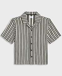 Mode of One Men's Vertical-Stripe Camp Collar Shirt, Exclusively at Macy's