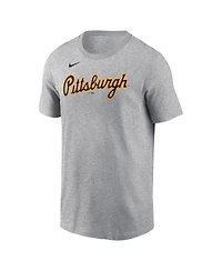Nike Men's Paul Skenes Heather Gray Pittsburgh Pirates Fuse Name Number T-Shirt