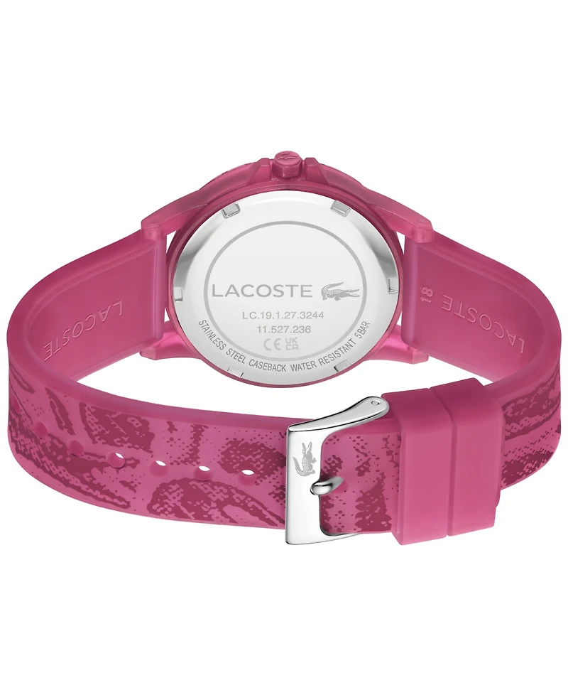 Lacoste Kid's Rider Pink Silicone Strap Watch, 36mm