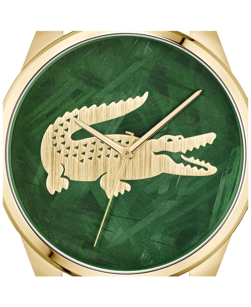 Lacoste Men's Le Croc Gold Tone Stainless Steel Bracelet Watch, 43mm