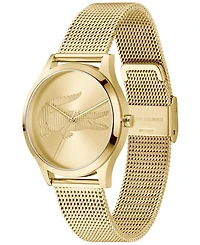 Lacoste Women's Crocodelle Gold Tone Stainless Steel Mesh Bracelet Watch