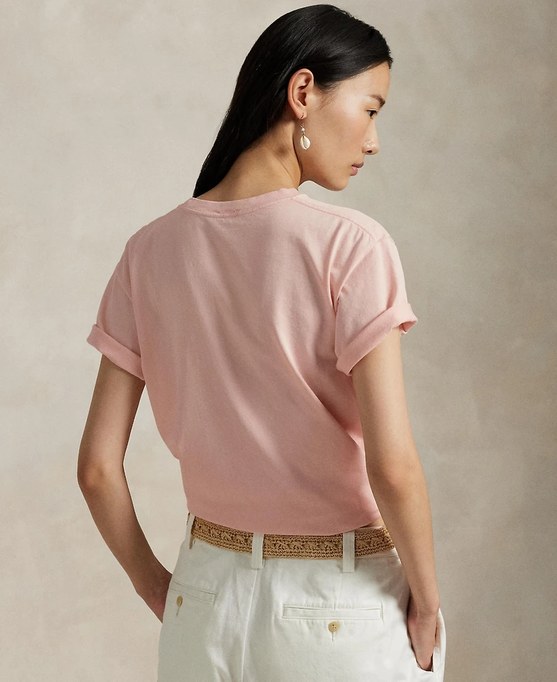 Polo Ralph Lauren Women's Logo Cotton Jersey Crewneck Tee