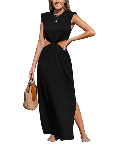 Cupshe Women's Chic Temptation Black Midi Beach Dress