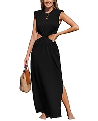 Cupshe Women's Chic Temptation Black Midi Beach Dress