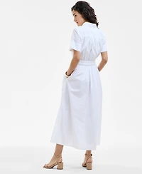 On 34th Women's Cotton Midi Shirtdress, Exclusively at Macy's