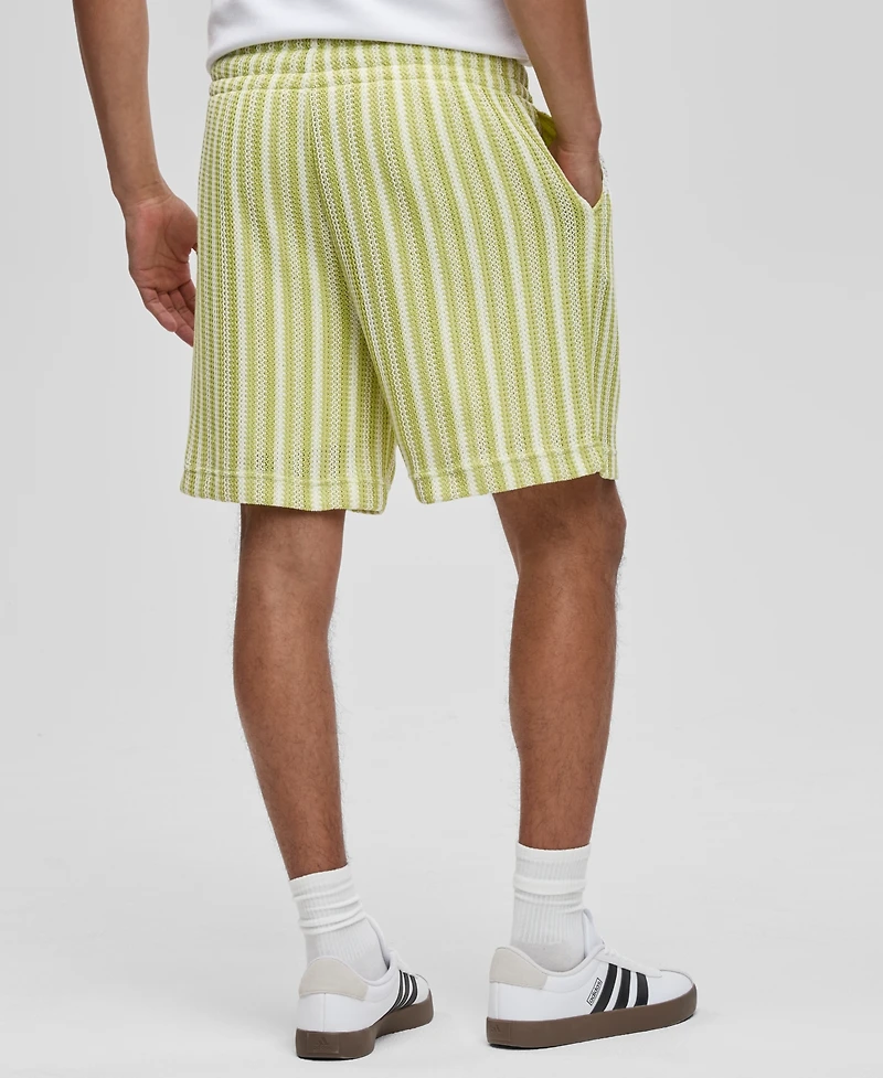 Mode of One Men's Relaxed-Fit Vertical-Stripe Shorts, Exclusively at Macy's
