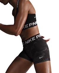Nike Women's Pro Printed Jacquard-Waistband Shorts