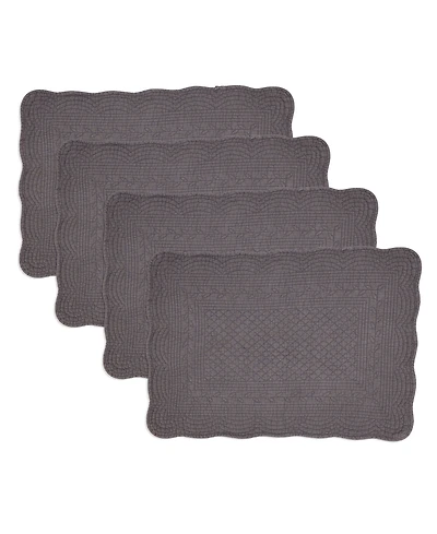 Saro Lifestyle Charming Quilted Placemat, Set of 4