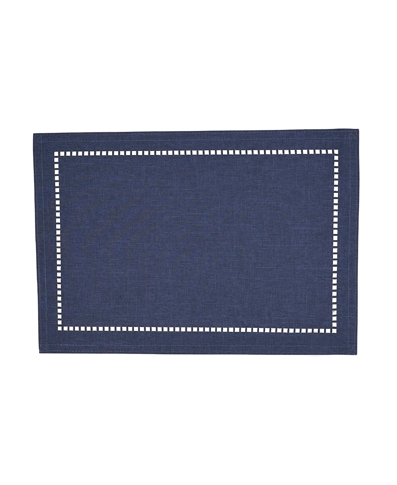 Saro Lifestyle Laser-Cut Hemstitch Placemat, Set of 4