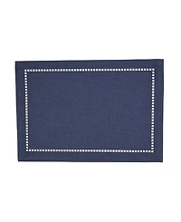 Saro Lifestyle Laser-Cut Hemstitch Placemat, Set of 4