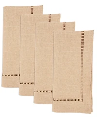 Saro Lifestyle Laser-Cut Hemstitch Napkin, Set of 4