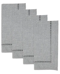 Saro Lifestyle Laser-Cut Hemstitch Napkin, Set of 4