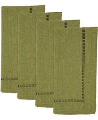 Saro Lifestyle Laser-Cut Hemstitch Napkin, Set of 4