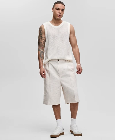 Mode of One Men's Oversized Speckled Textured Shorts, Exclusively at Macy's