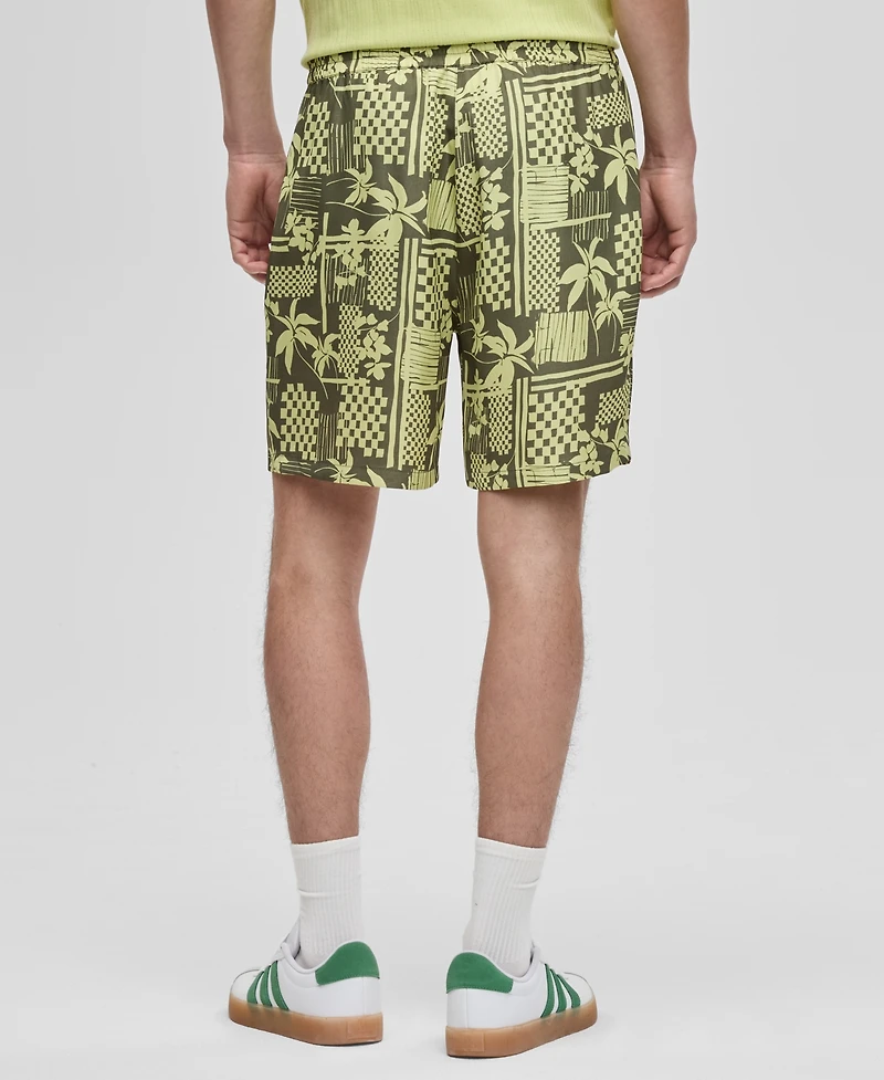 Mode of One Men's Vacation Palm Pull-On Shorts, Exclusively at Macy's