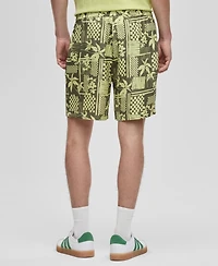 Mode of One Men's Vacation Palm Pull-On Shorts, Exclusively at Macy's
