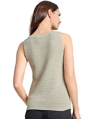 Jones New York Women's Metallic Straight-Neck Tank Top