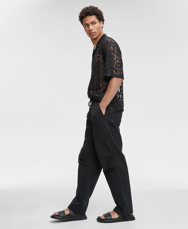Mode of One Men's Regular-Fit Stretch Ripstop Parachute Pants, Exclusively at Macy's