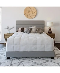 Napoli Leather Upholstered Platform Bed Frame with Tri-Panel Adjustable Headboard - Boyd Sleep