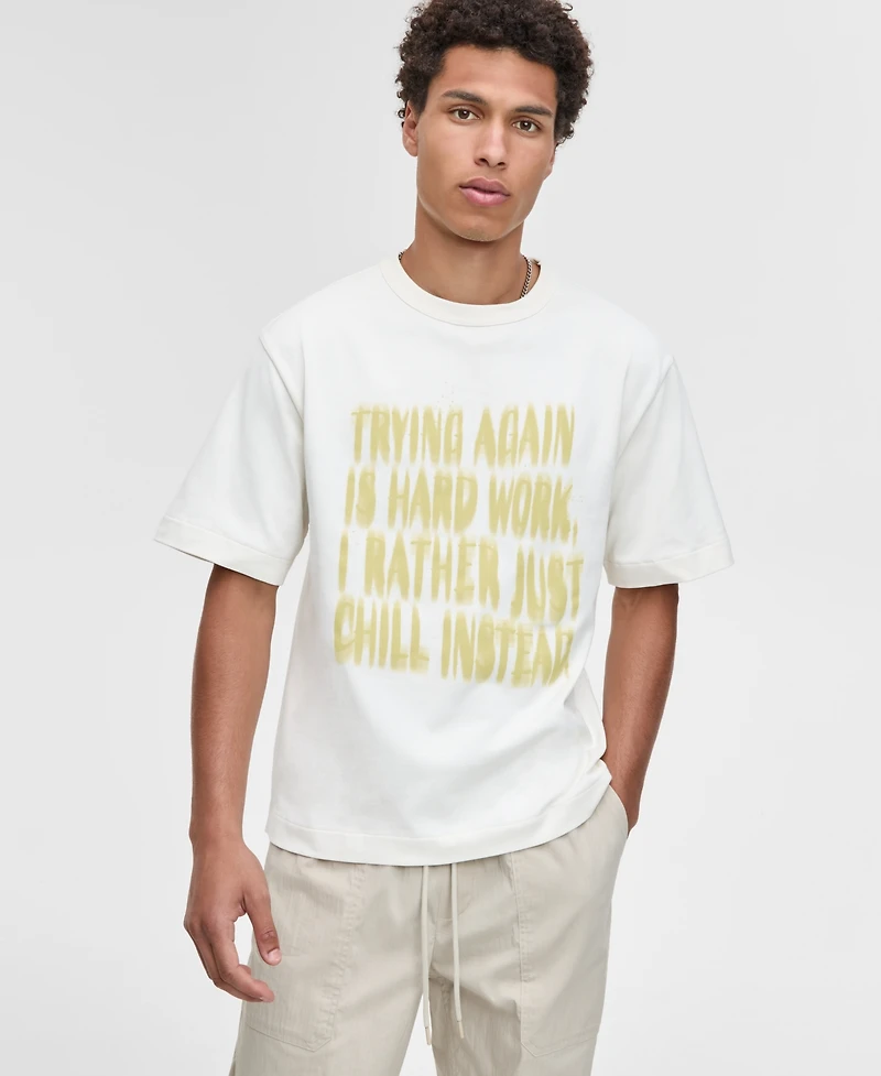 Mode of One Men's Try Again Relaxed-Fit Graphic T-Shirt, Exclusively at Macy's