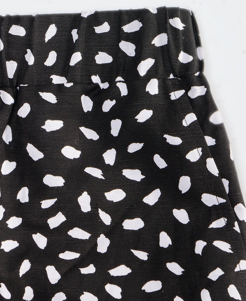 On 34th Women's Paint Dot Linen-Blend Pull-On Shorts, Exclusively at Macy's