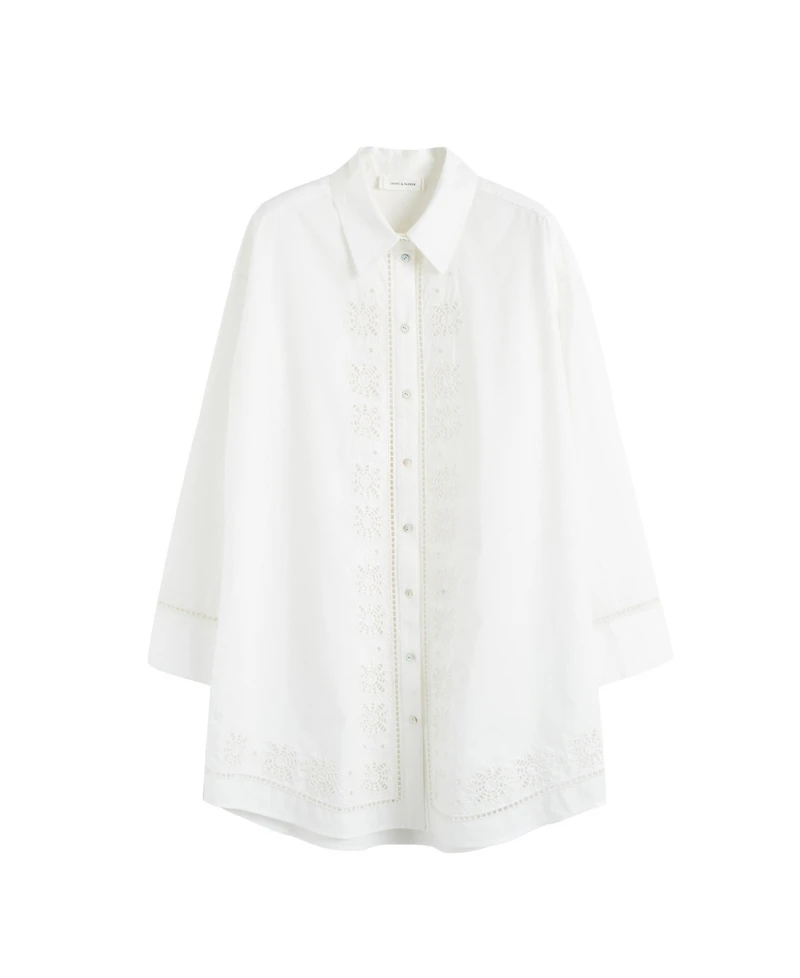 Chinti & Parker Women's Cotton Broderie Shirt Dress