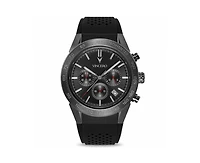 Vincero Men's Rogue Chronograph Watch in Gunmetal with Red Accents & Silicone Strap