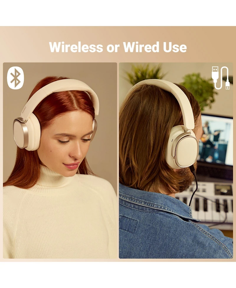 Edifier Active Noise Cancelling Headphones, 92H Playtime Fast Charging