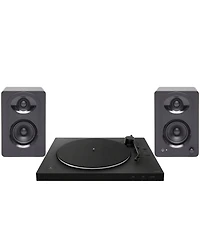 Sony Ps-LX310BT Wireless Turntable with Bluetooth Connectivity with 3-Inch Powered Studio Monitors Pair (Black) bundle