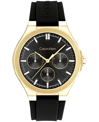 Calvin Klein Women's Vibrancy Black Silicone Strap Watch, 38mm
