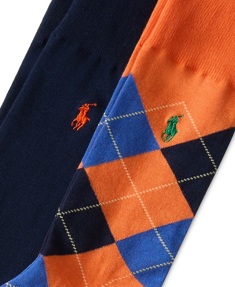 Polo Ralph Lauren Men's Argyle Slack Socks, 2-Pack