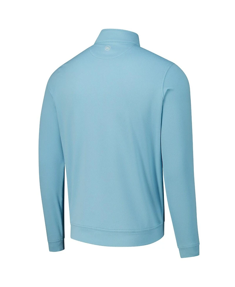Peter Millar Men's Blue Wm Phoenix Open Perth Oval Stitch Performance Quarter-Zip Sweatshirt