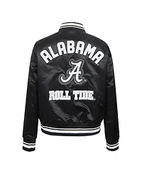 Pro Standard Women's Black Alabama Crimson Tide Satin Cultivated-Pearl Full-Snap Jacket