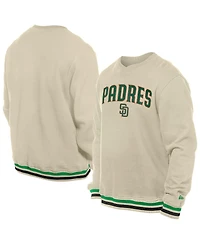 New Era Men's Cream San Diego Padres St. Patrick's Day Twill Pullover Sweatshirt