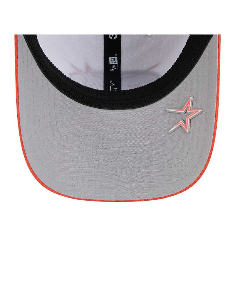 New Era Men's Navy/Orange Houston Astros 2025 Mlb Clubhouse 39THIRTY Flex Hat