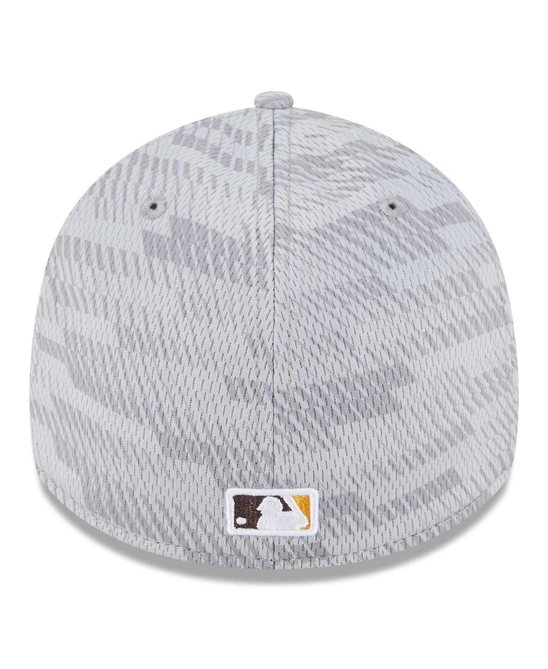 New Era Men's Gray San Diego Padres 2025 Mlb Clubhouse 39THIRTY Flex Hat