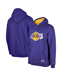 New Era Men's Purple Los Angeles Lakers Corduroy Applique Pullover Hoodie