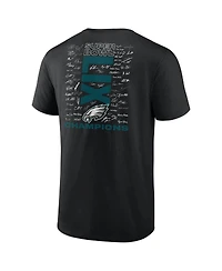 Fanatics Men's Black Philadelphia Eagles Super Bowl Lix Champions Big Tall Roster Autograph Signing T-Shirt