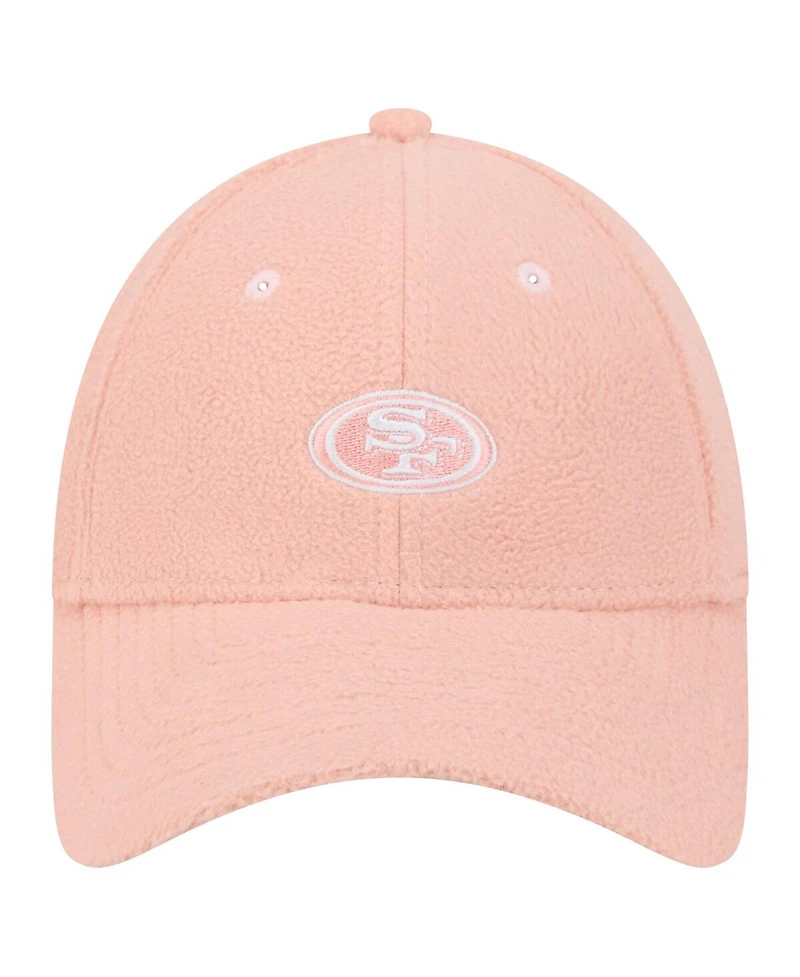 New Era Women's Light Pink San Francisco 49ers Cozy Sherpa 9FORTY Adjustable Hat