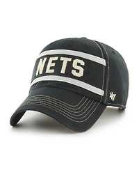'47 Brand Men's Black Brooklyn Nets Quick Snap Clean Up Adjustable Hat