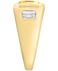 Effy Citrine (5-1/2 ct. t.w.) & White Topaz (2-1/3 ct. t.w.) Statement Ring in 14k Gold-Plated Sterling Silver