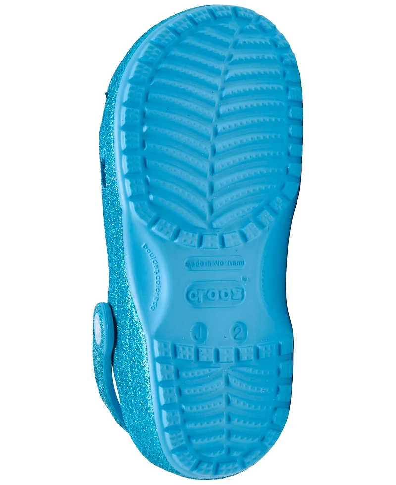 Crocs Little Girls Classic Glitter Clogs from Finish Line