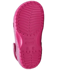 Crocs Little Girls Classic Glitter Clogs from Finish Line