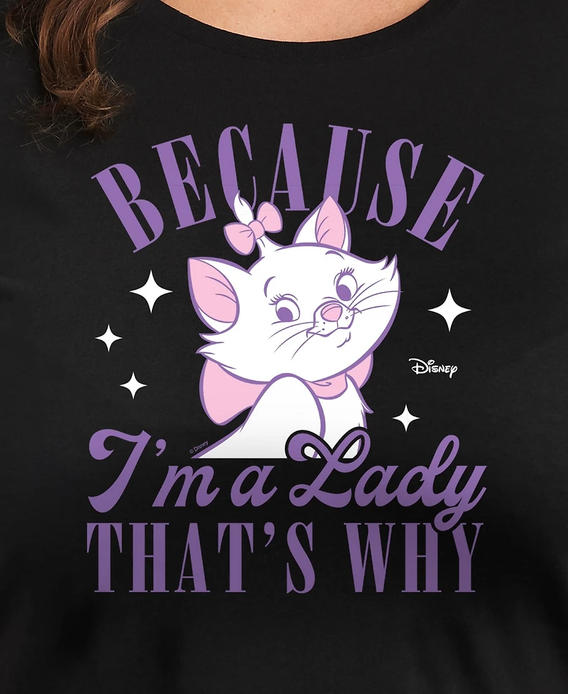 Hybrid Apparel Trendy Plus The Aristocats I'm a Lady Graphic Crew Neck T-Shirt